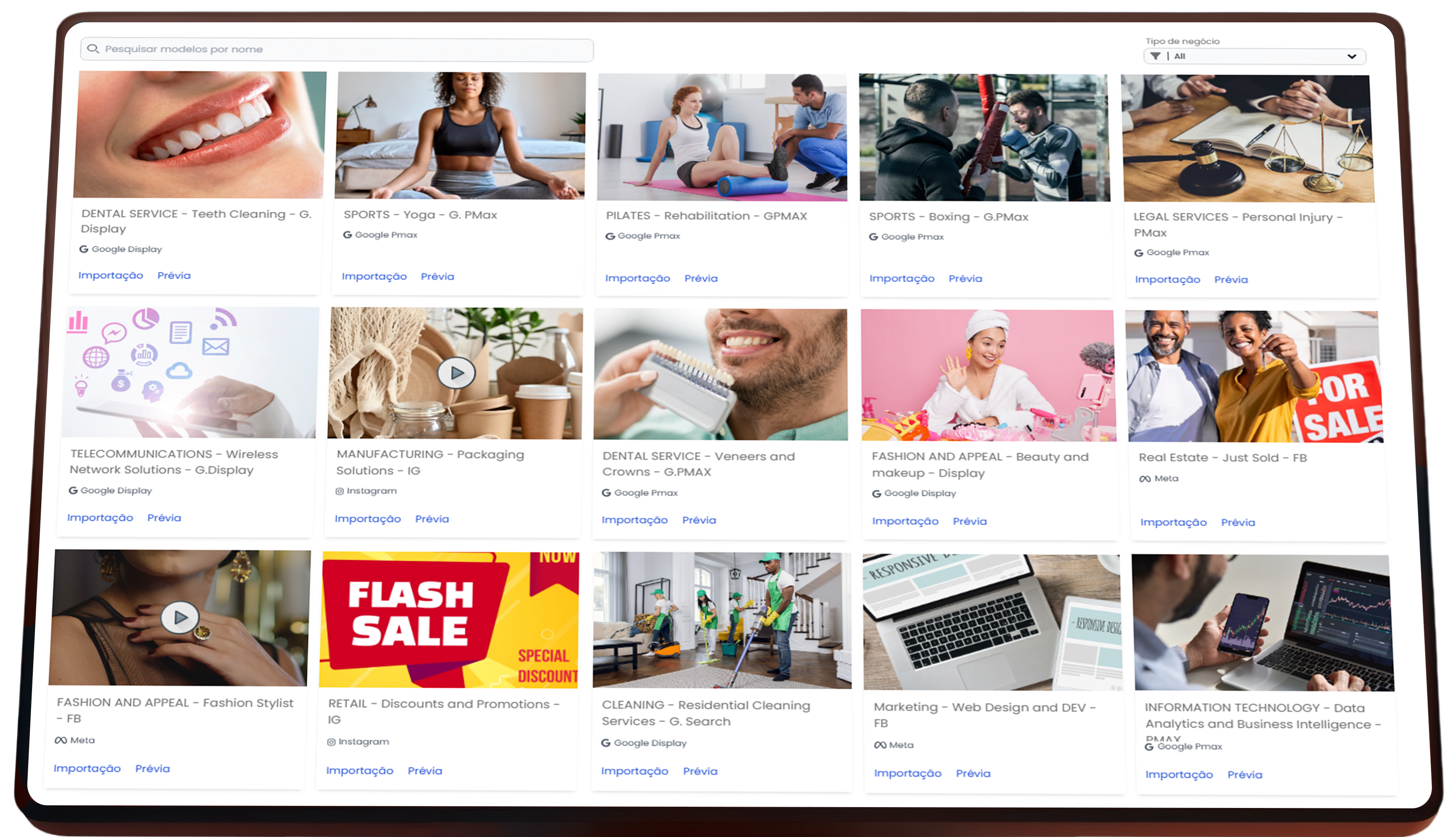 Interface do aplicativo mostrando métricas